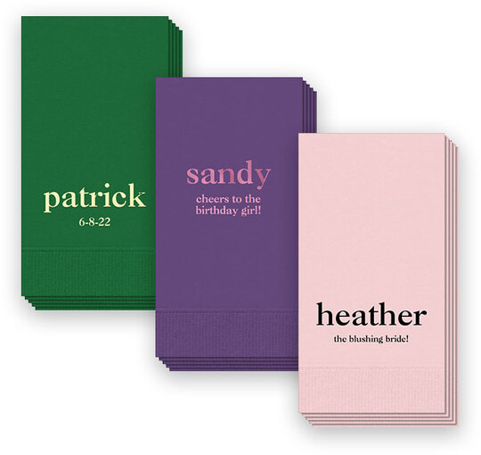 Design Your Own Big Name with Text Guest Towels